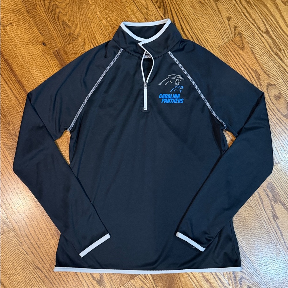 Women’s Carolina Panthers Quarterback Zip Shirt. Size Large. Like New Condition. - Picture 3 of 14